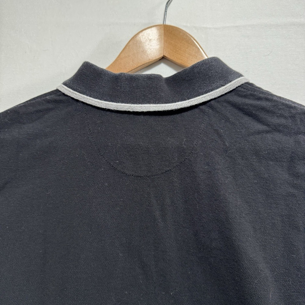 Vintage 90s Looney Tunes Marvin Zip‎ Polo Shirt Mens Medium Black Details - Picture 6 of 9